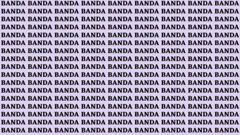 Brain Teaser: If You Have Hawk Eyes Find The Word Panda In 15 Secs