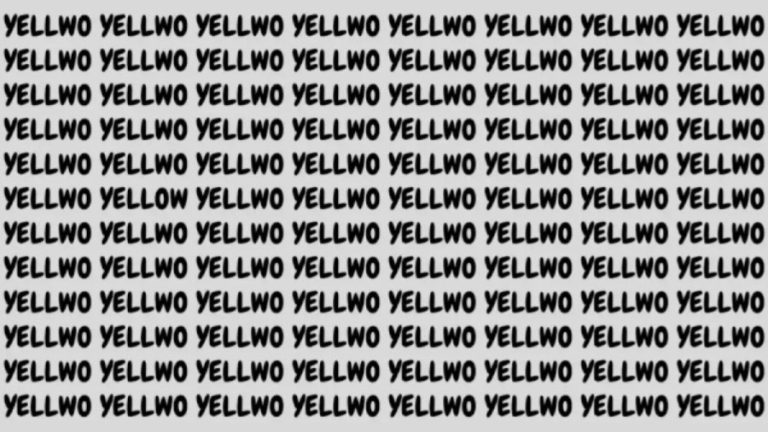 Optical Illusion: If You Have Eagle Eyes Find The Word Yellow In 12 Secs