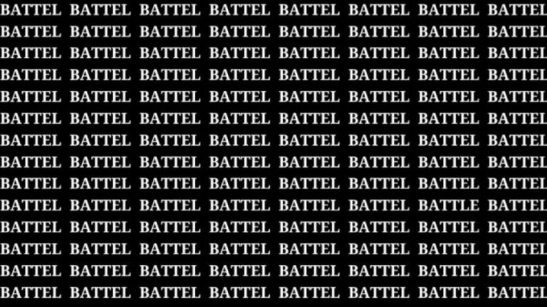 Optical Illusion: If You Have Eagle Eyes Find The Word Battle In 20 Secs