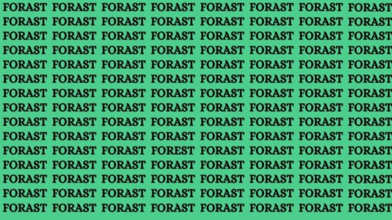 Brain Teaser: If You Have Eagle Eyes Find the Word Forest in 15 Secs