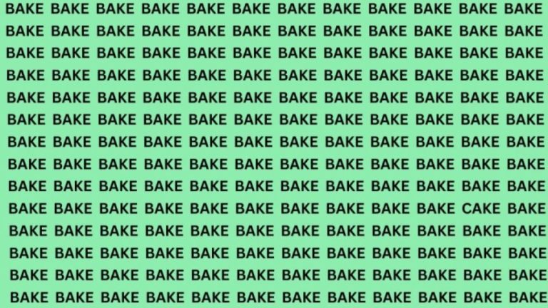 Brain Test: If You Have Eagle Eyes Find the Word Cake Among Bake in 15 Secs