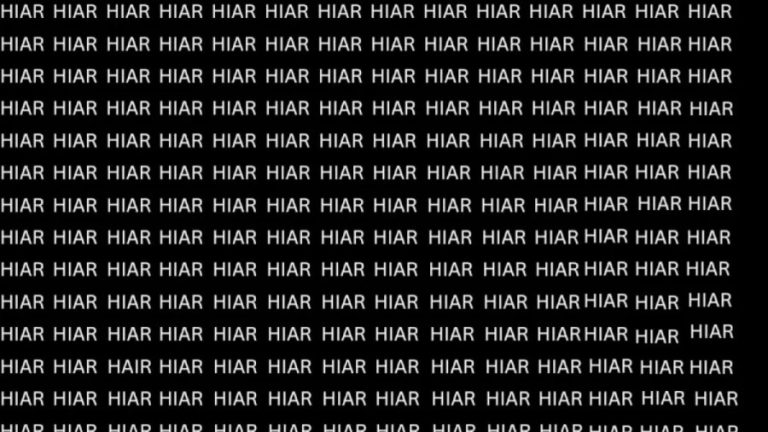 Optical Illusion: If You Have Sharp Eyes Find The Word Hair In 15 Secs