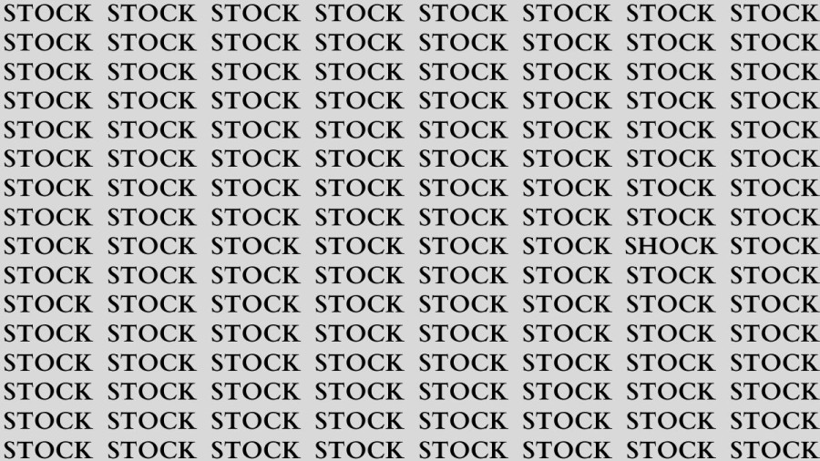 Brain Test: If You Have Eagle Eyes Find The Word Shock In 20 Secs