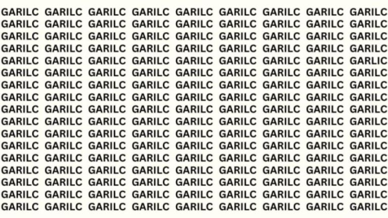 Optical Illusion: If you have eagle eyes find the Word Garlic in 15 Secs