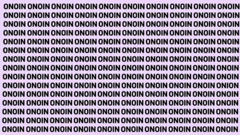 Brain Test: If You Have Eagle Eyes Find the Word Onion in 15 Secs