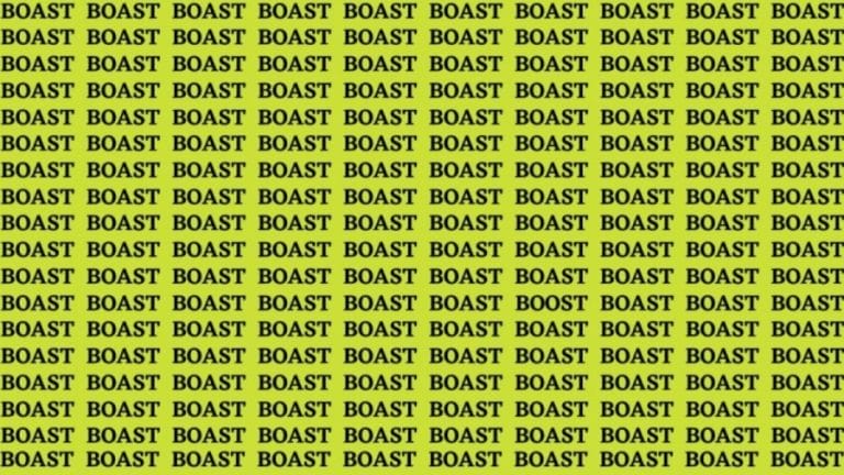 Brain Test: If You Have Eagle Eyes Find The Word Boost Among Boast In 17 Secs