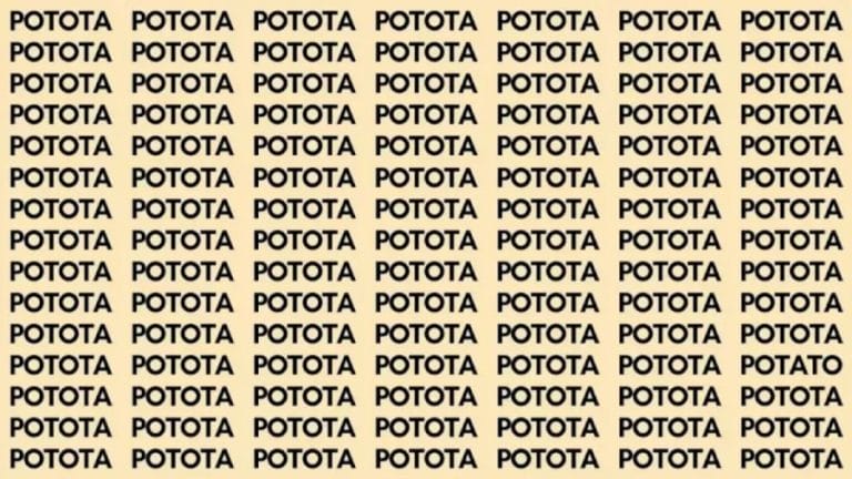 Brain Teaser: If You Have Hawk Eyes Find The Word Potato In 15 Secs