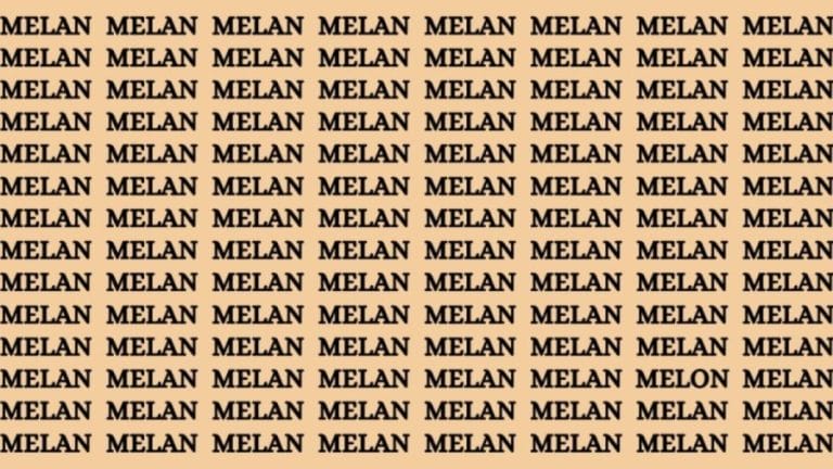 Brain Teaser: If You Have Eagle Eyes Find The Word Melon In 15 Secs