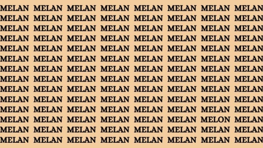 Brain Teaser: If You Have Eagle Eyes Find The Word Melon In 15 Secs