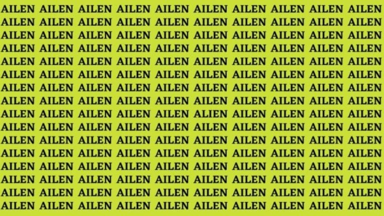 Brain Teaser: If You Have Sharp Eyes Find The Word Alien In 18 Secs