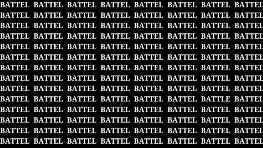 Brain Test: If You Have Eagle Eyes Find The Word Battle In 15 Secs