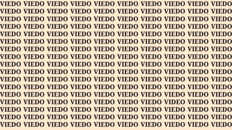 Brain Teaser: If You Have Sharp Eyes Find The Word Video In 18 Secs