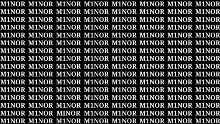 Brain Teaser: If You Have Sharp Eyes Find The Word Minor In 20 Secs