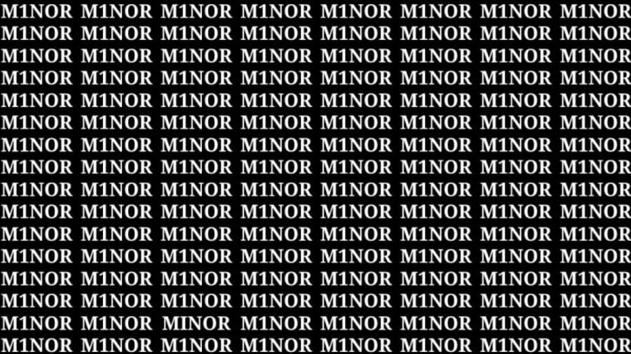 Brain Teaser: If You Have Sharp Eyes Find The Word Minor In 20 Secs