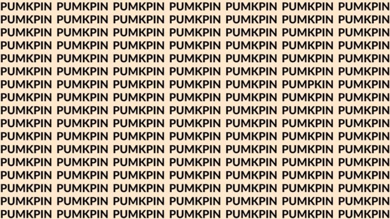 Brain Teaser: If You Have Eagle Eyes Find The Word Pumpkin In 15 Secs