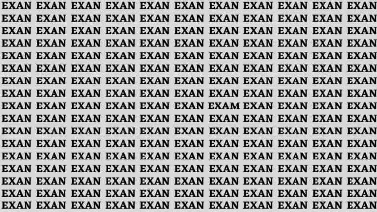 Brain Teaser: If You Have Sharp Eyes Find The Word Exam In 10 Secs