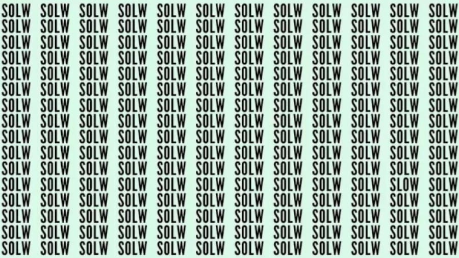 Optical Illusion Brain Test: If you have Sharp Eyes find the Word Slow in 20 Secs