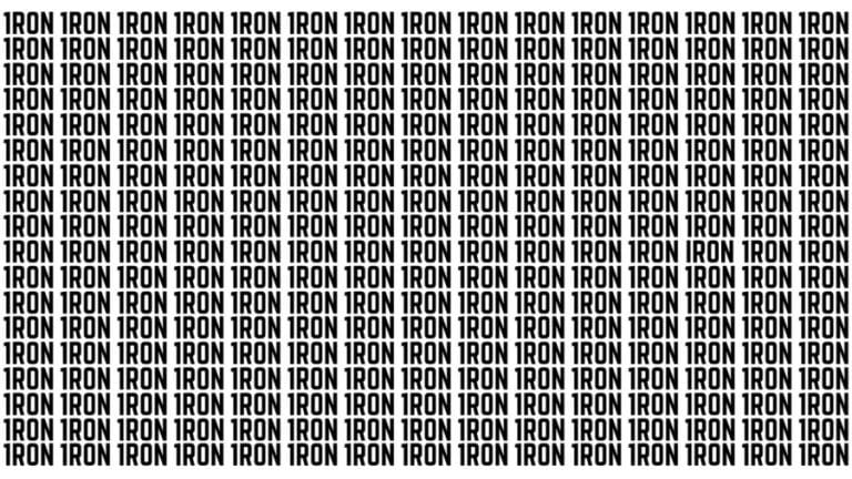 Brain Teaser: If You Have Sharp Eyes Find The Word Iron In 20 Secs