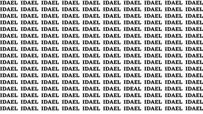 Brain Teaser: If You Have Hawk Eyes Find The Word Ideal In 18 Secs