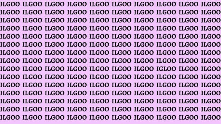 Brain Teaser: If You Have Sharp Eyes Find The Word Igloo In 20 Secs