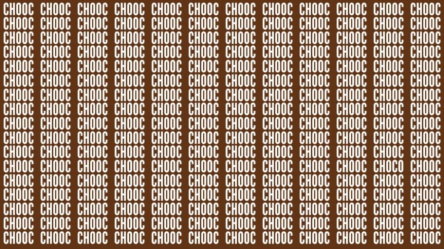 Brain Teaser: If You Have Eagle Eyes Find The Word Choco In 18 Secs