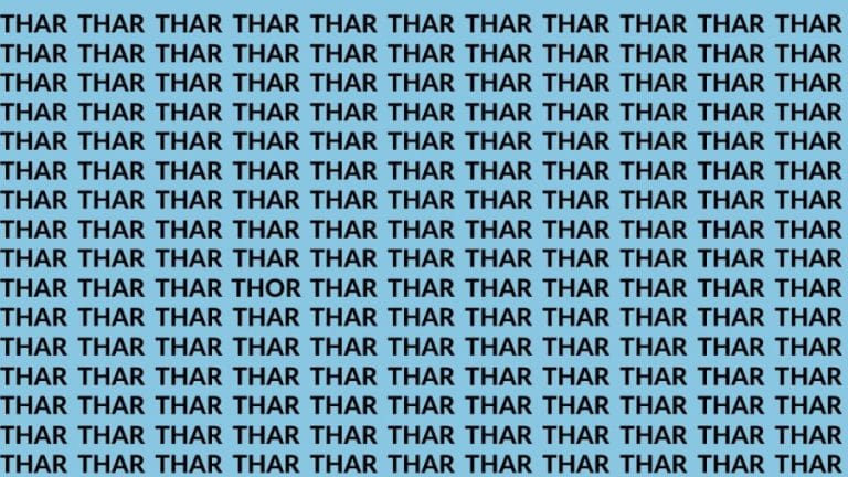 Brain Test: If You Have Hawk Eyes Find The Word Thor In 18 Secs