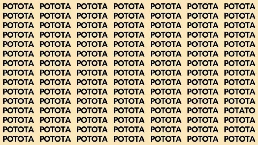 Optical Illusion: If You Have Hawk Eyes Find the Word Potato in 15 Secs