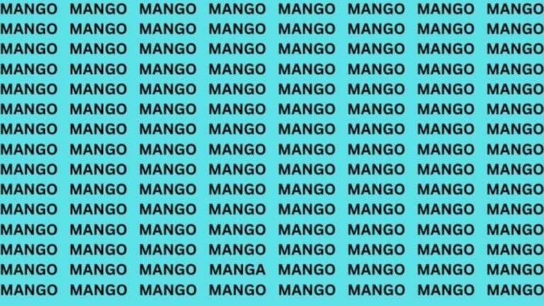 Optical Illusion: If You Have Eagle Eyes Find The Word Manga In 20 Secs