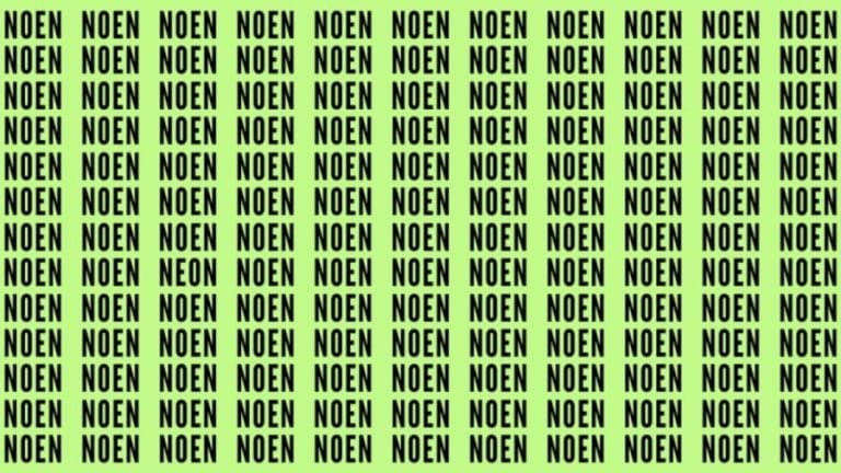 Brain Teaser: If You Have Sharp Eyes Find The Word Neon in 20 Secs