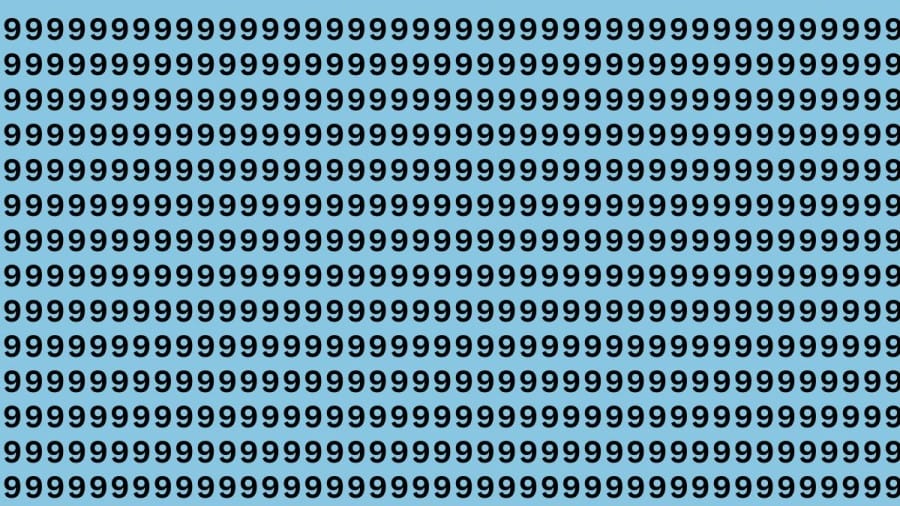 Optical Illusion Brain Test: If You Have Eagle Eyes Find 6 among the 9s within 25 Seconds?