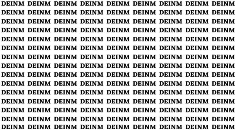 Brain Teaser: If You Have Eagle Eyes Find The Word Denim In 15 Secs