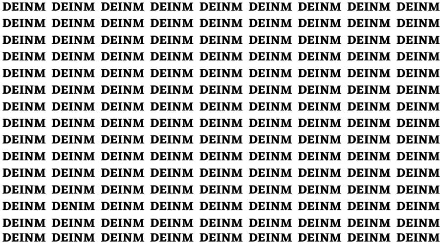 Brain Teaser: If You Have Eagle Eyes Find The Word Denim In 15 Secs