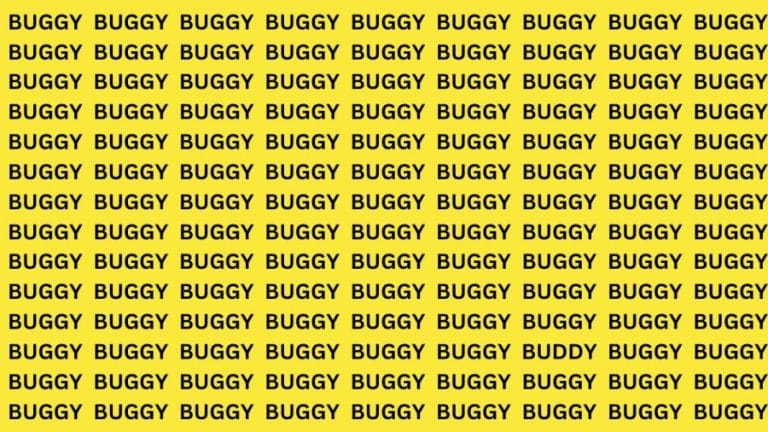 Brain Teaser: If You Have Sharp Eyes Find The Word Buddy In 20 Secs