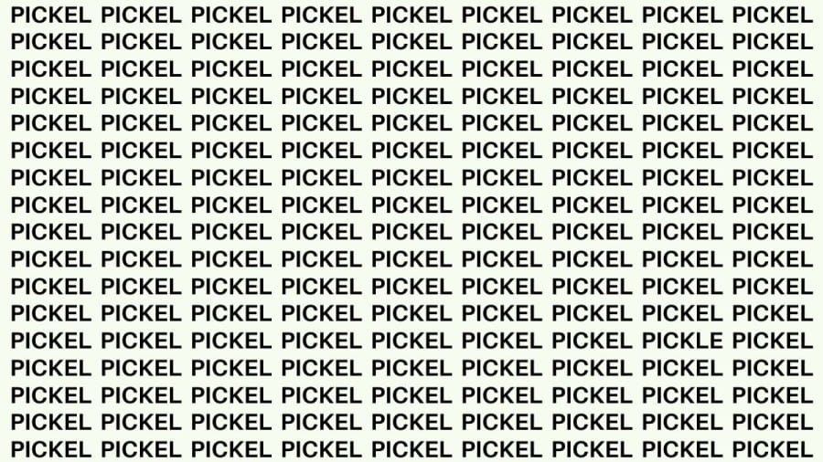 Brain Teaser: If You Have Hawk Eyes Find The Word Pickle In 15 Secs