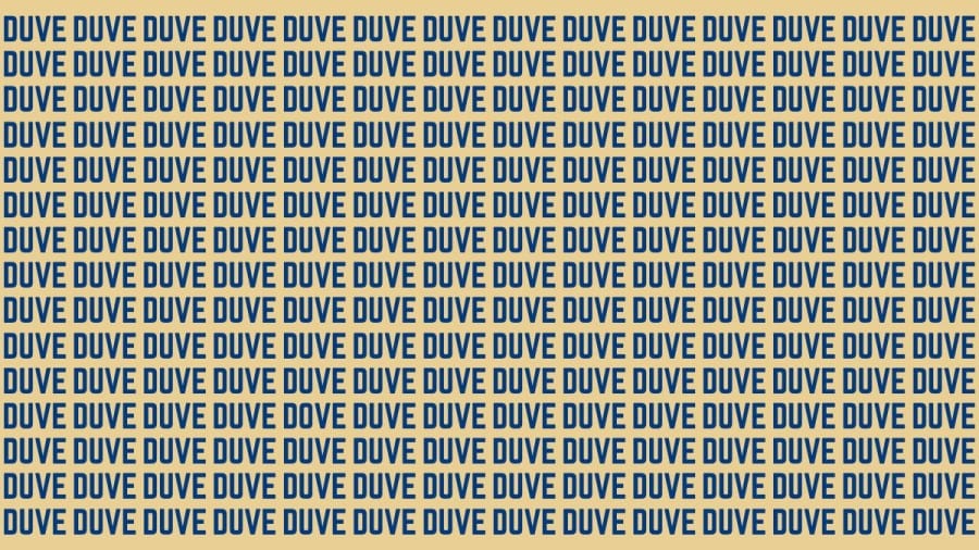 Brain Teaser: If You Have Hawk Eyes Find The Word Dove In 17 Secs