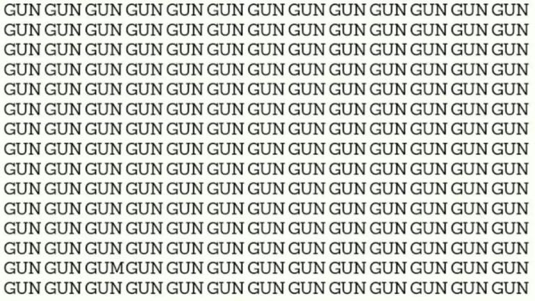 Brain Teaser: If You Have Eagle Eyes Find Gum Among Gun In 20 Secs