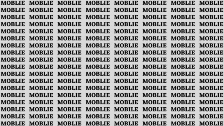 Brain Teaser: If You Have Eagle Eyes Find Mobile among Moblie in 20 Secs