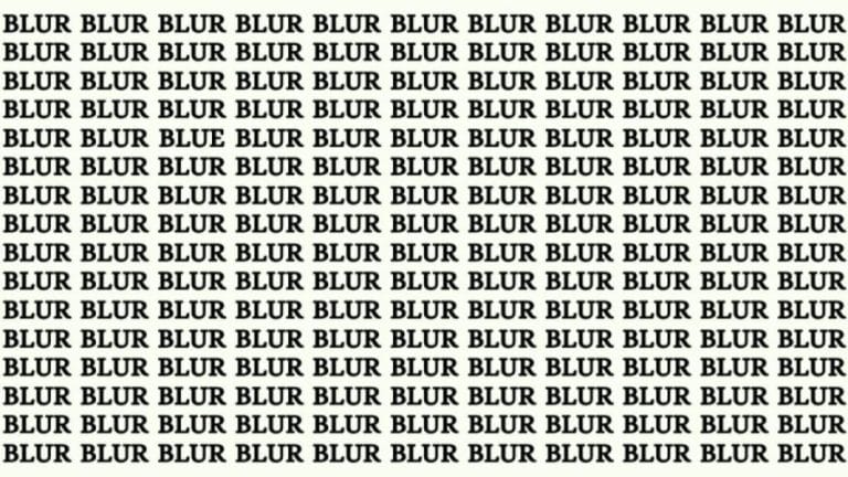 Brain Teaser: If You Have Sharp Eyes Find Blue Among Blur In 20 Secs