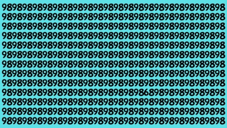 Brain Teaser: If You Have Sharp Eyes Find The Number 6 In 18 Secs