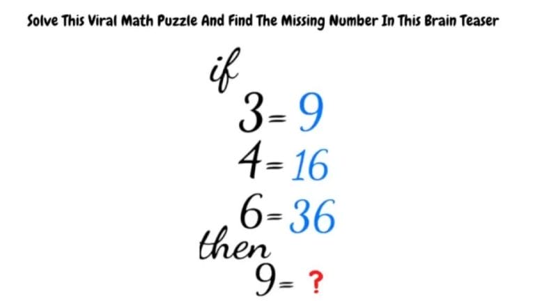 Brain Teaser - Solve This Viral Math Puzzle And Find The Missing Number