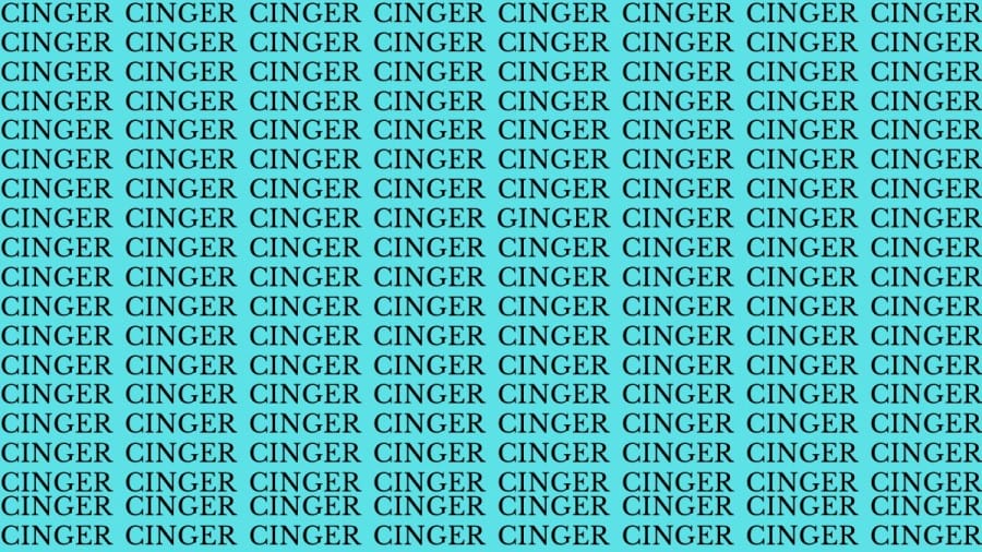 Brain Test: If You Have Hawk Eyes Find Ginger Among Cinger in 15 Secs