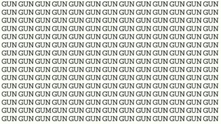 Brain Test: If You Have Sharp Eyes Find Gum Among Gun In 15 Secs