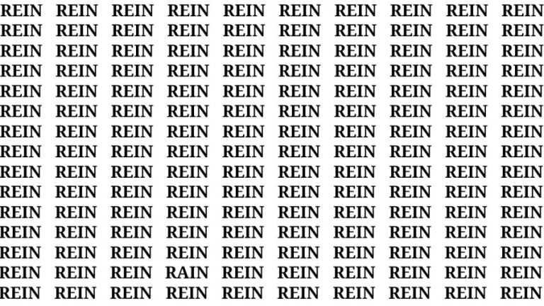 Observation Skill Test: Can you find the Word Rain in this Image within 15 Seconds?