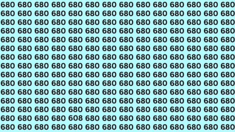 Observation Skills Test: Can You Find the Number 608 Among 680 in 20 Seconds?