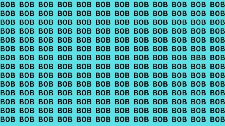 Observation Skills Test: Can you find BBB among B0b in 10 Seconds?