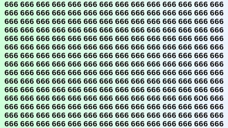 Observation Skills Test : Can you find the number 606 among 666 in 10 seconds?