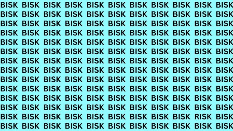 Only people with High IQ can find Risk among Bisk in this Optical illusion