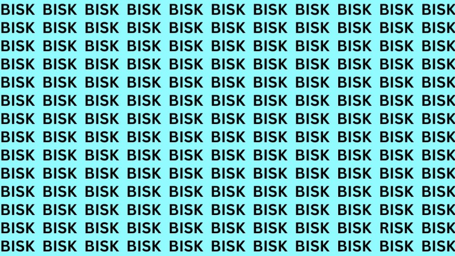 Only people with High IQ can find Risk among Bisk in this Optical illusion