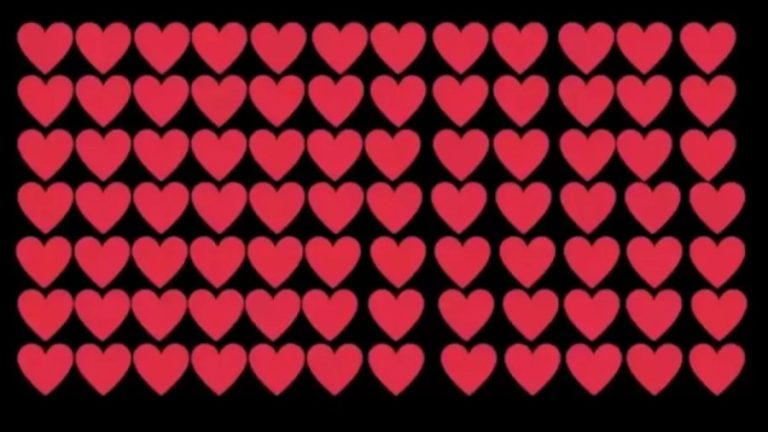 Optical Illusion Brain Test: Can You Spot the Different Heart in 15 Seconds?