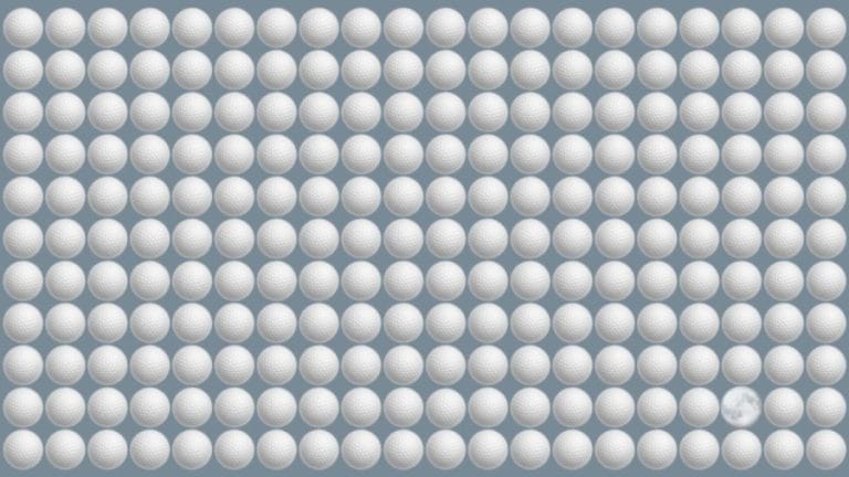 Optical Illusion Challenge: Can you identify the Moon among the Golf Balls within 10 Seconds?